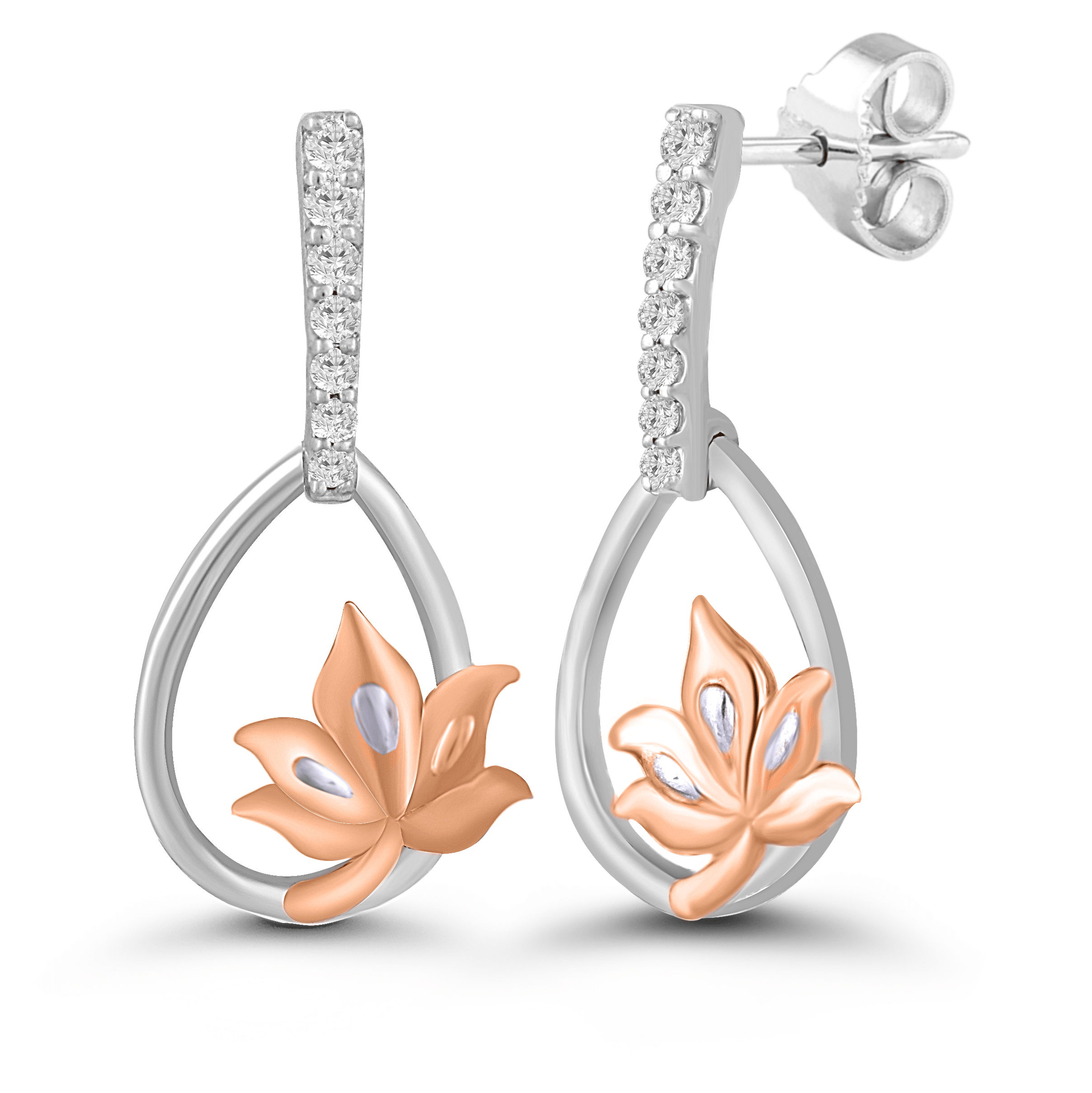 Lotus dangling earrings