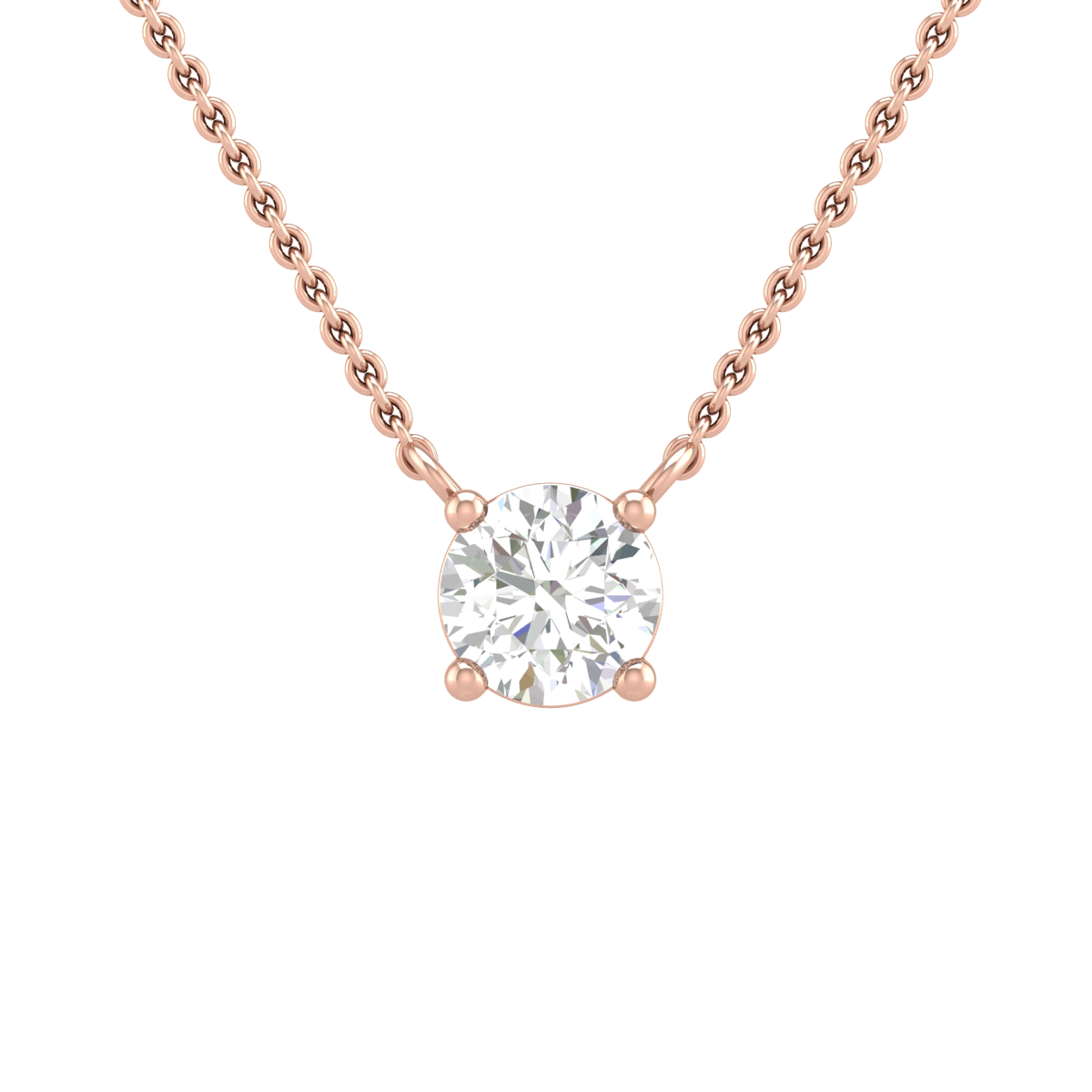 1 CT. Certified Lab-Created Diamond Solitaire Pendant in 14K White Gold  (F/SI2) | Zales Outlet