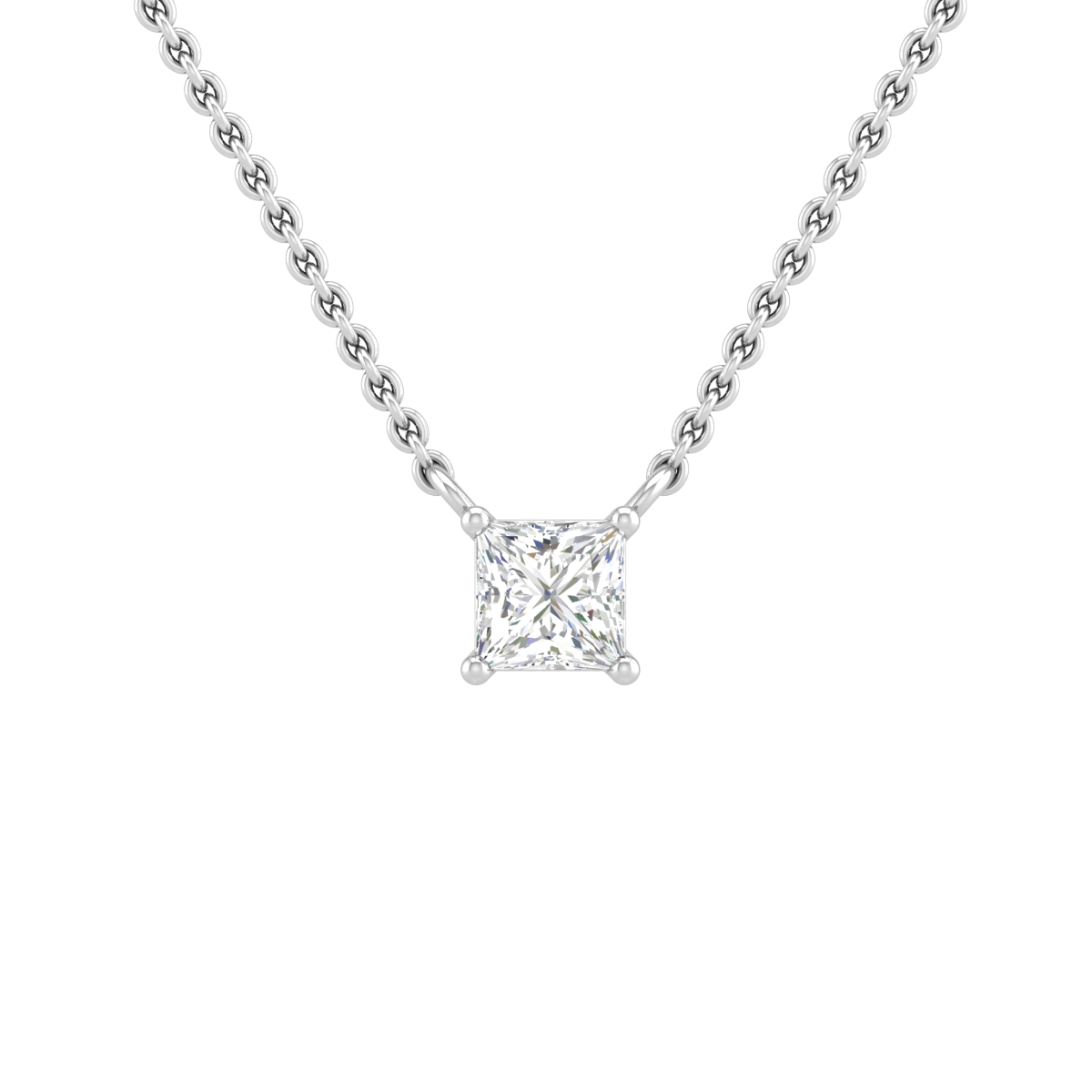 Greenwich Solitaire Pink Tourmaline & Diamond Necklace in 14k Gold (Oc