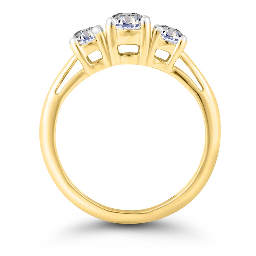 1.18 carat 18K Gold -The Amia 3-stone Ring at Best Prices in India |  SarvadaJewels.com